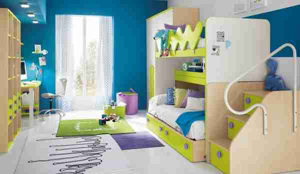 5 Kids room design 600x348 1 Stylish and Functional Kid's Bedroom