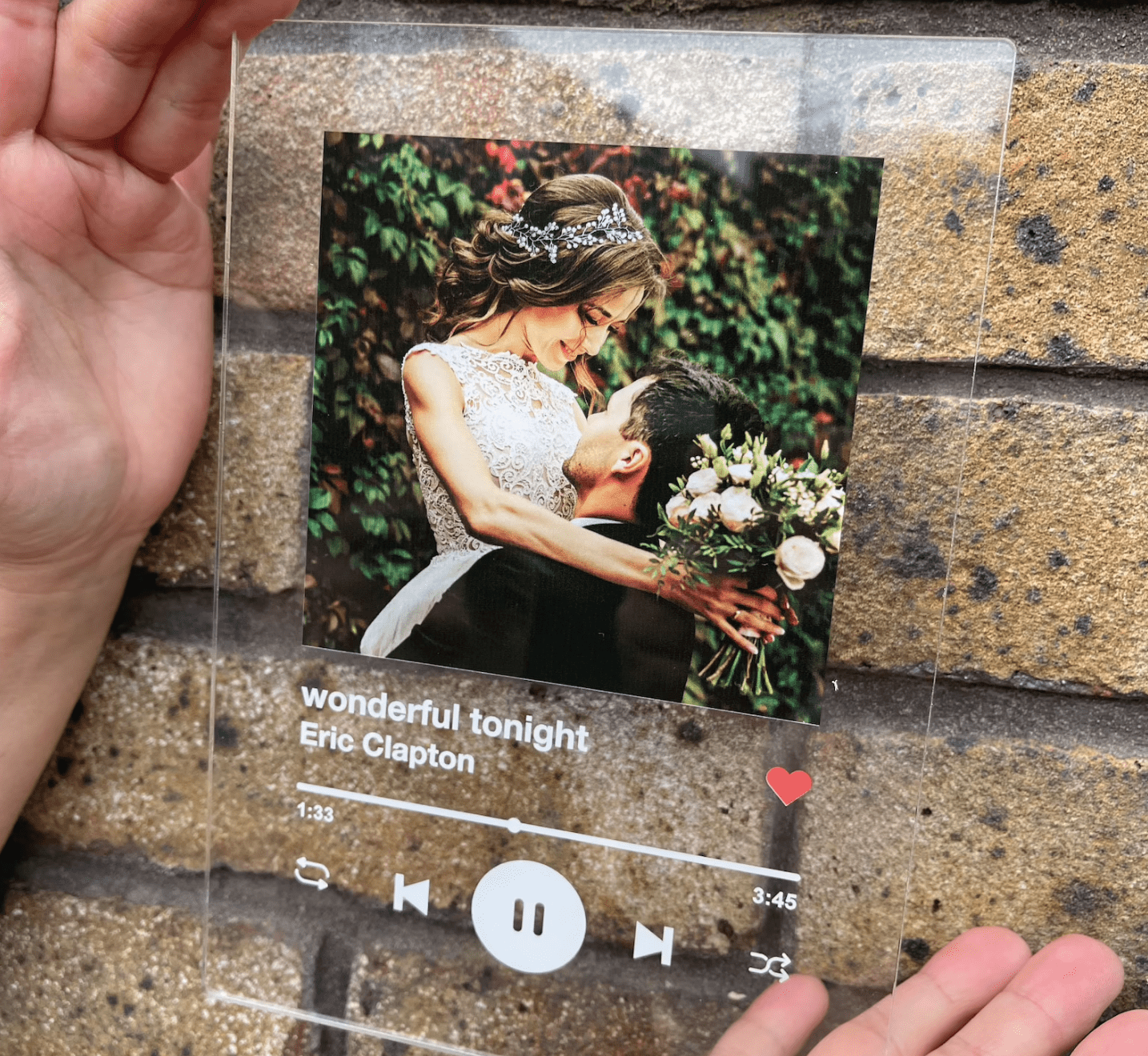 1. Personalized Song Plaque With Your Wedding Photo