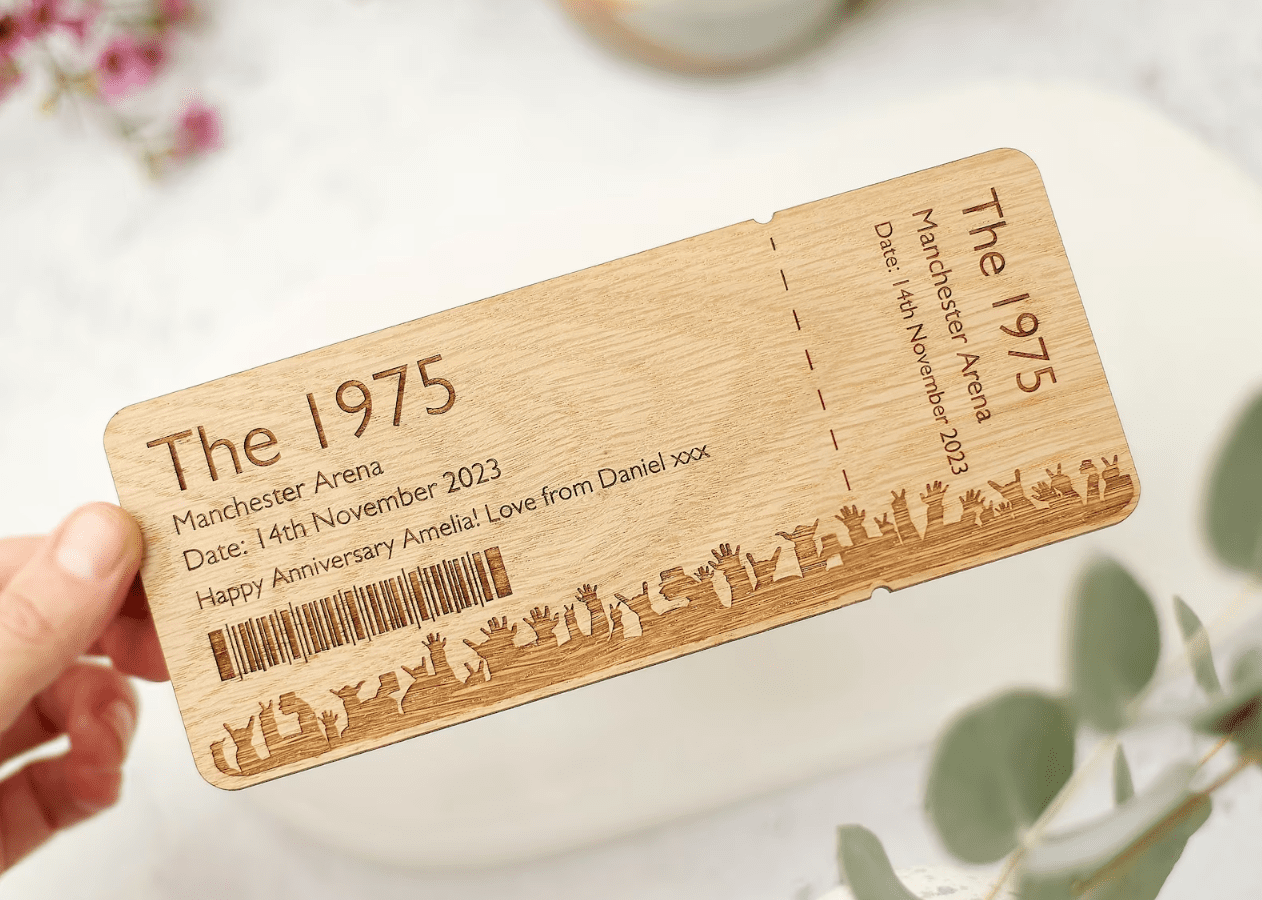 Wooden Event or Travel Ticket