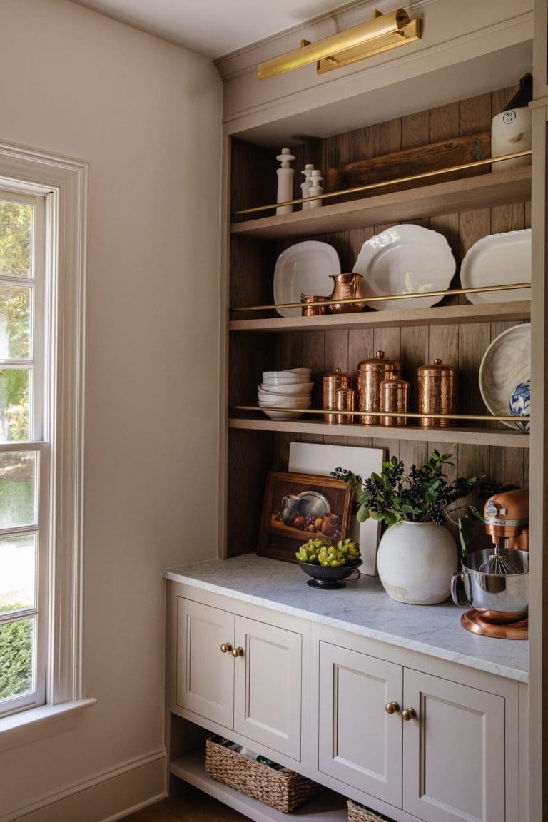24 Open Kitchen Shelf Decor Ideas (Plus Styling Tips)