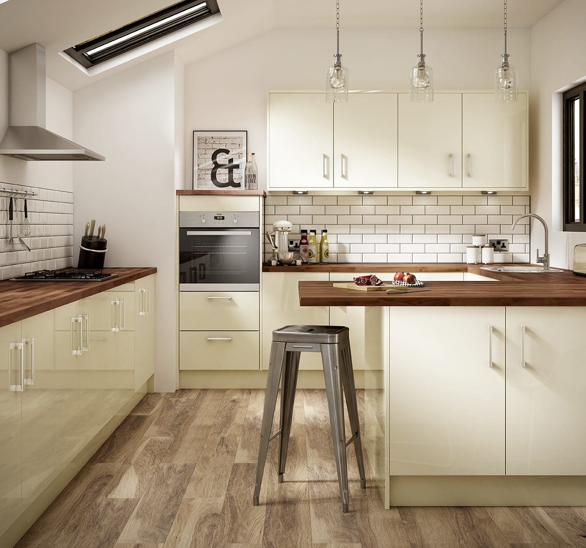 Mellowed Ivory Kitchen Cabinets