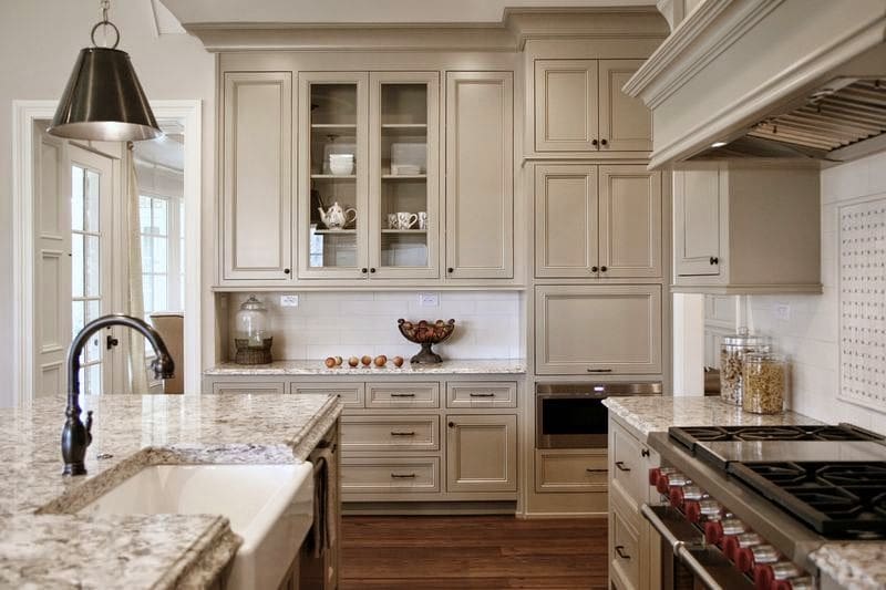 Taupe Kitchen Cabinets