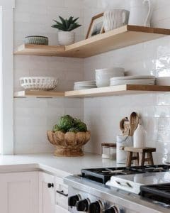 24 Open Kitchen Shelf Decor Ideas (Plus Styling Tips)