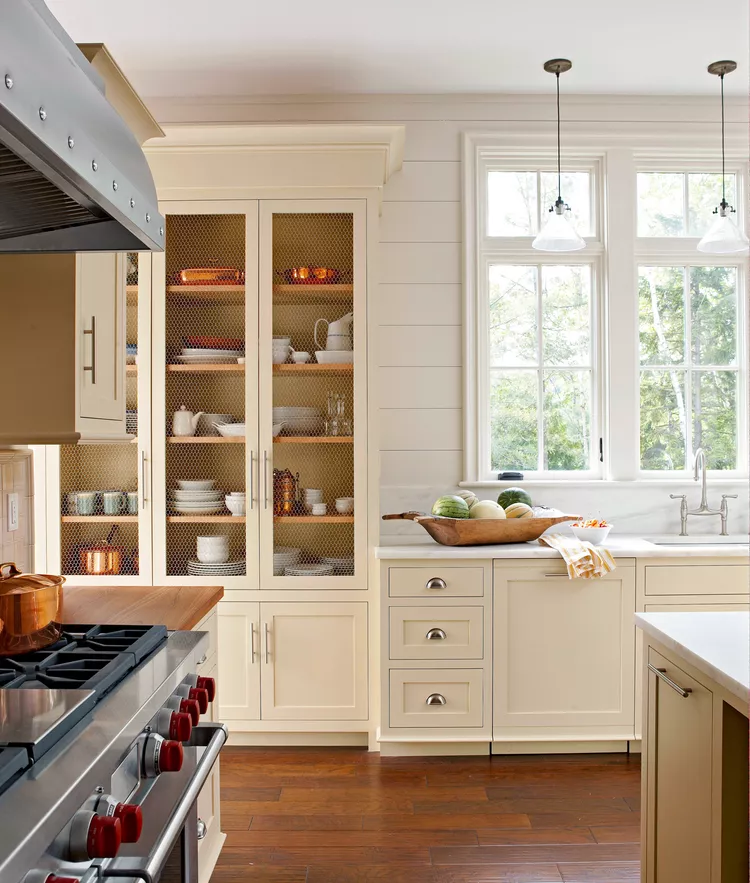 Grecian White Kitchen Cabinets