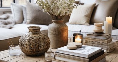 Curate a selection of coffee table books Farmhouse Bathroom Ideas