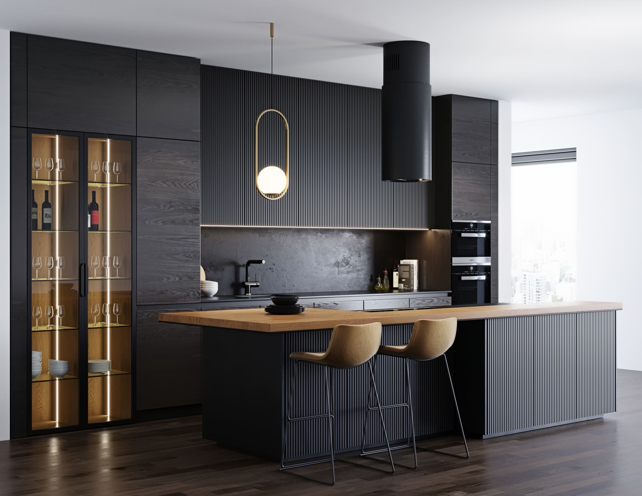 40 Modern Black Kitchen Ideas