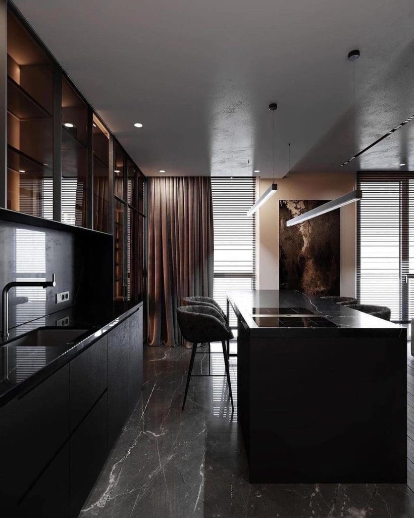 40 Modern Black Kitchen Ideas