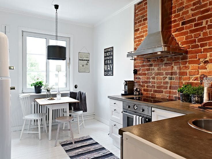 Exposed Brick Accent Wall 28 Kitchen Feature Wall Ideas