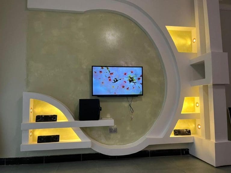 42 Simple POP Design For TV Wall