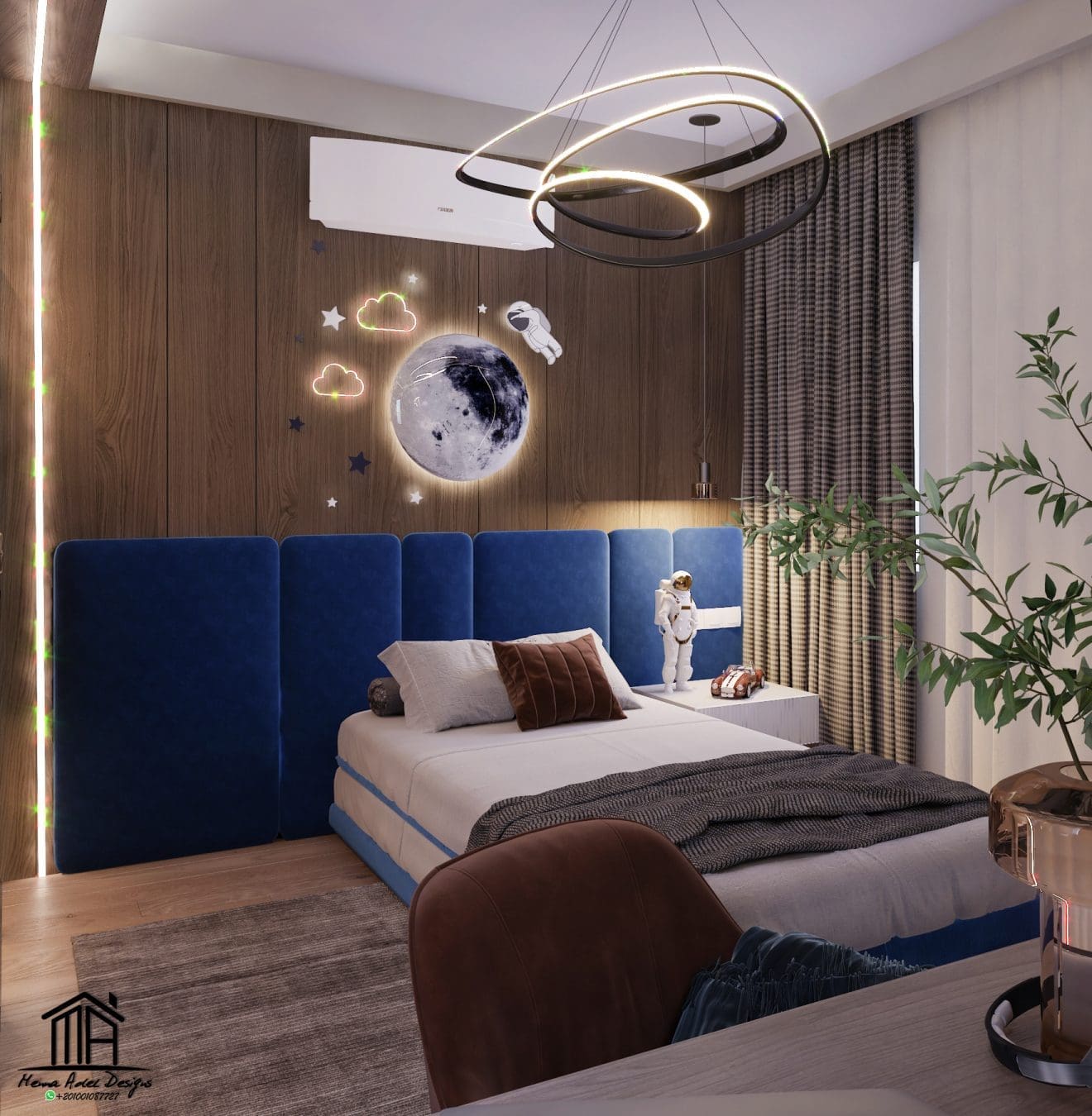 22 Blue Two Colour Combination for Bedroom Walls