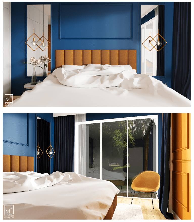 22 Blue Two Colour Combination for Bedroom Walls