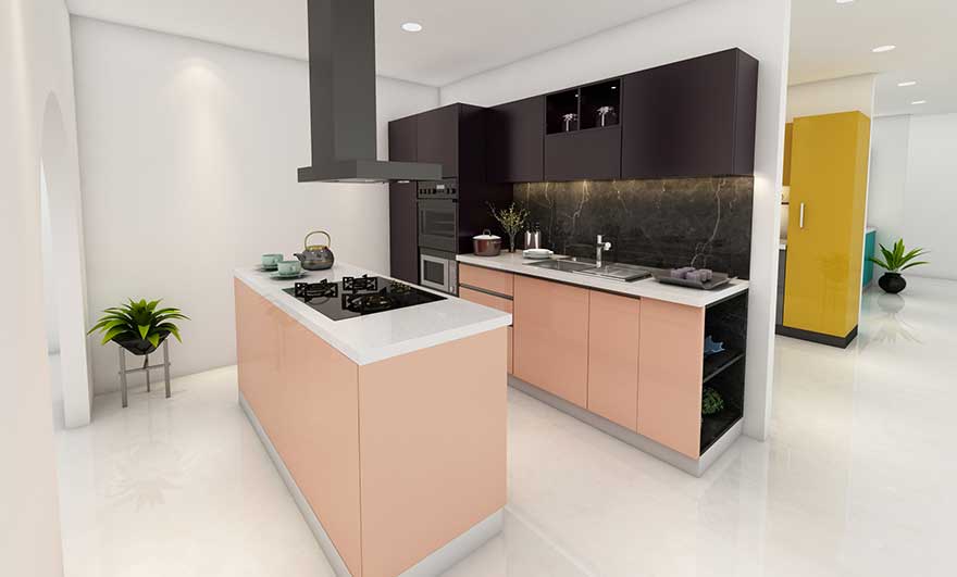 Two Colour Combination For Kitchen Laminates