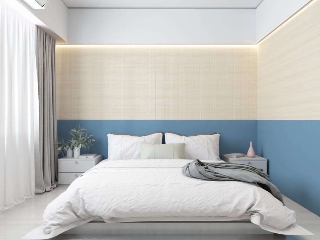 22 Blue Two Colour Combination for Bedroom Walls