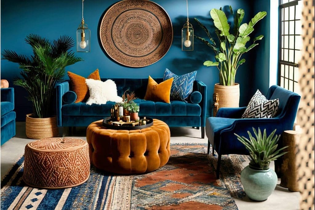 28 Colour Schemes to go with Blue Sofa