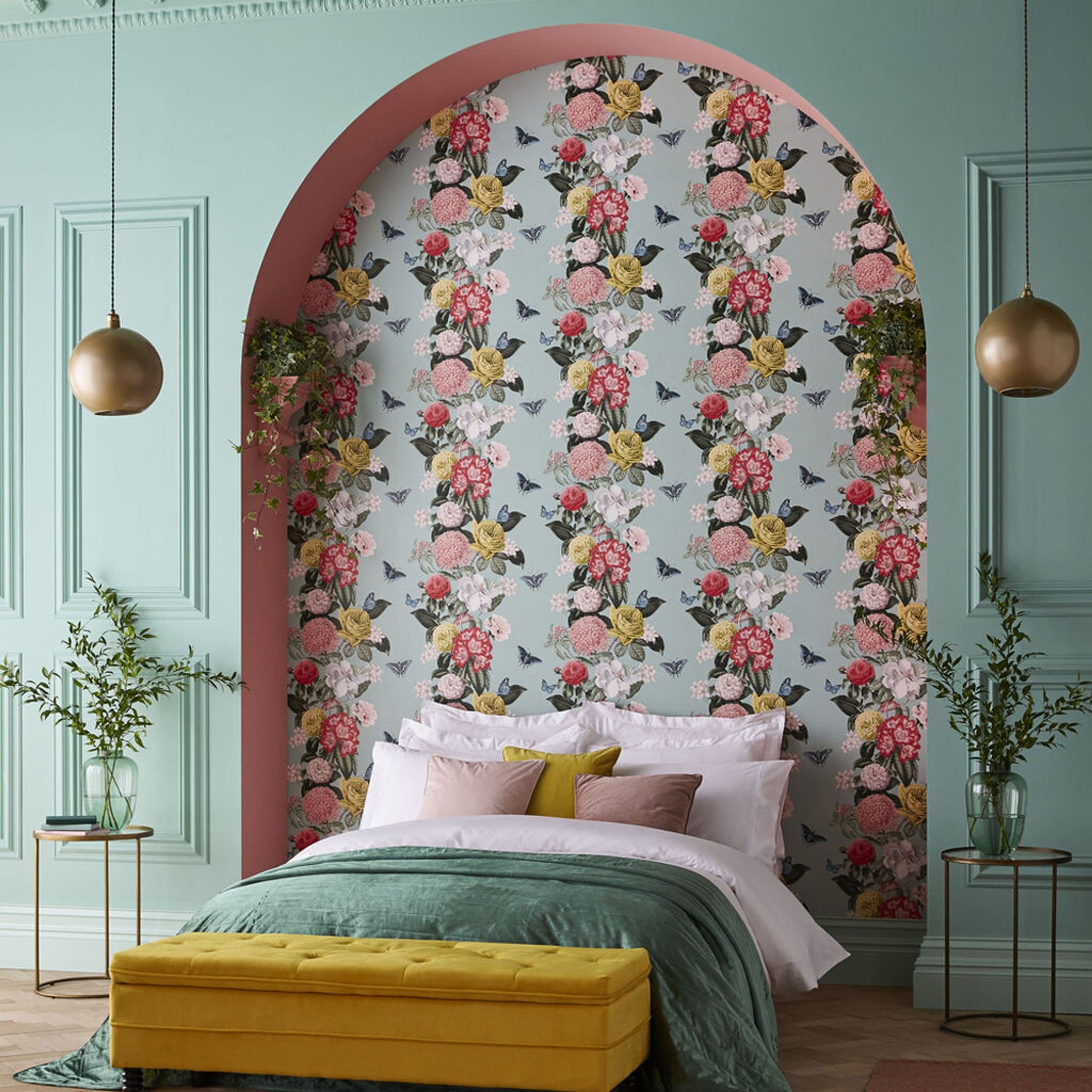 Pink and Green Bedroom