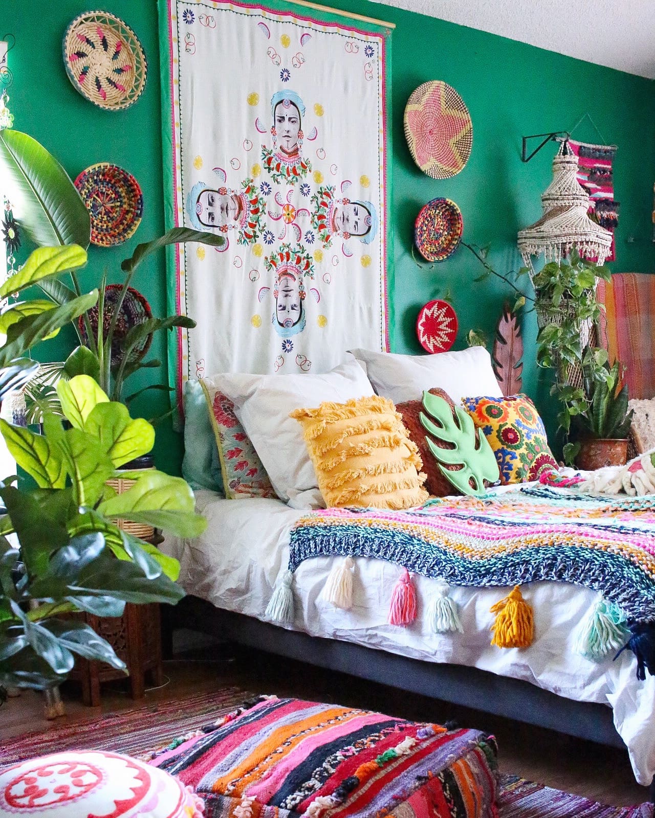 Pink and Green Bedroom