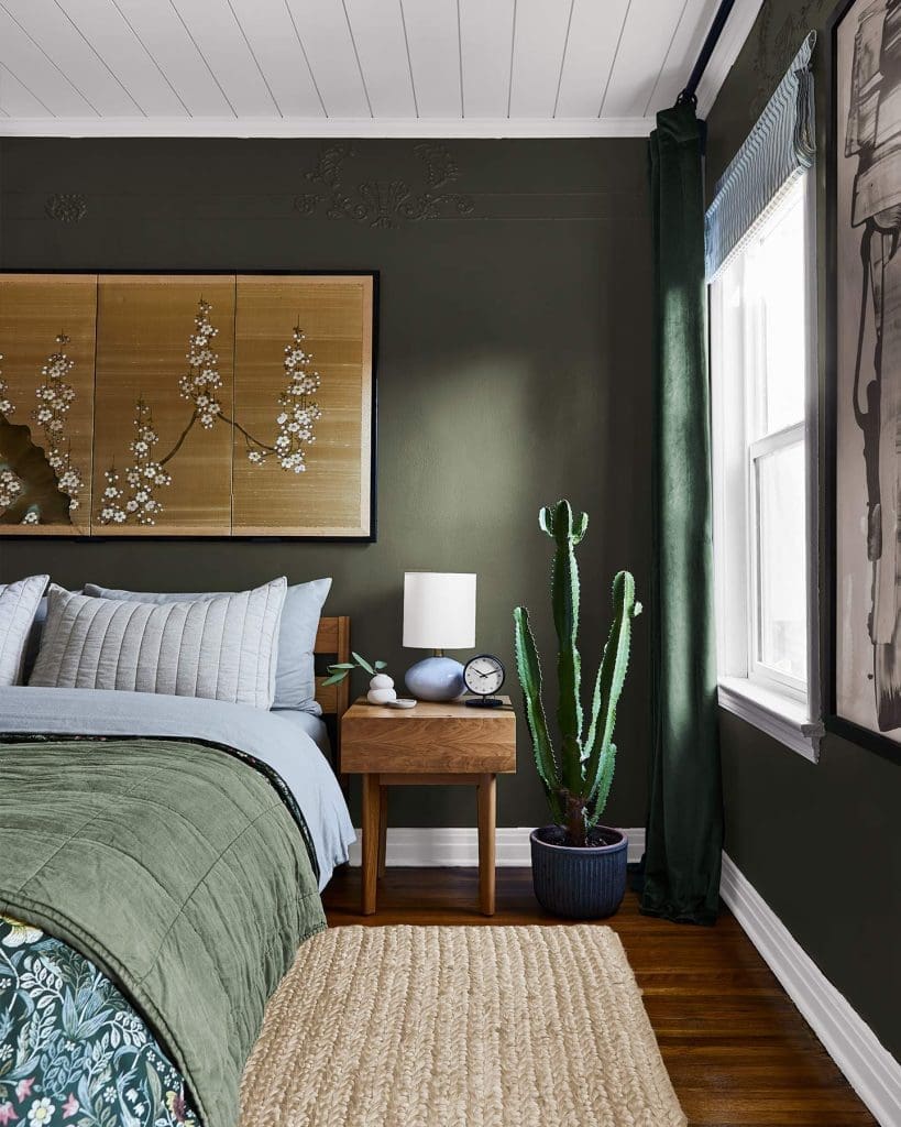 34 Modern Dark Green Bedroom Ideas