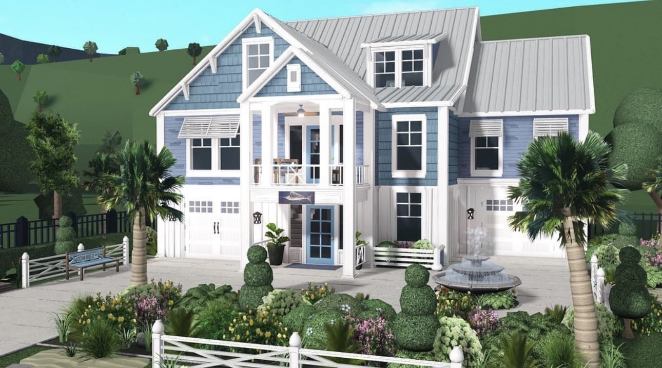 Bloxburg: Coastal Home, Roblox, House Build, Realistic Home in 2023