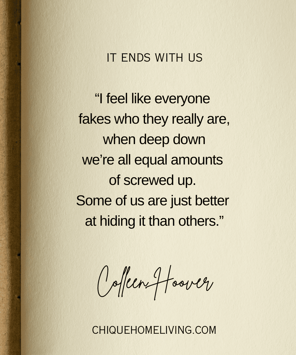 Romantic Book Quotes: It Ends with Us