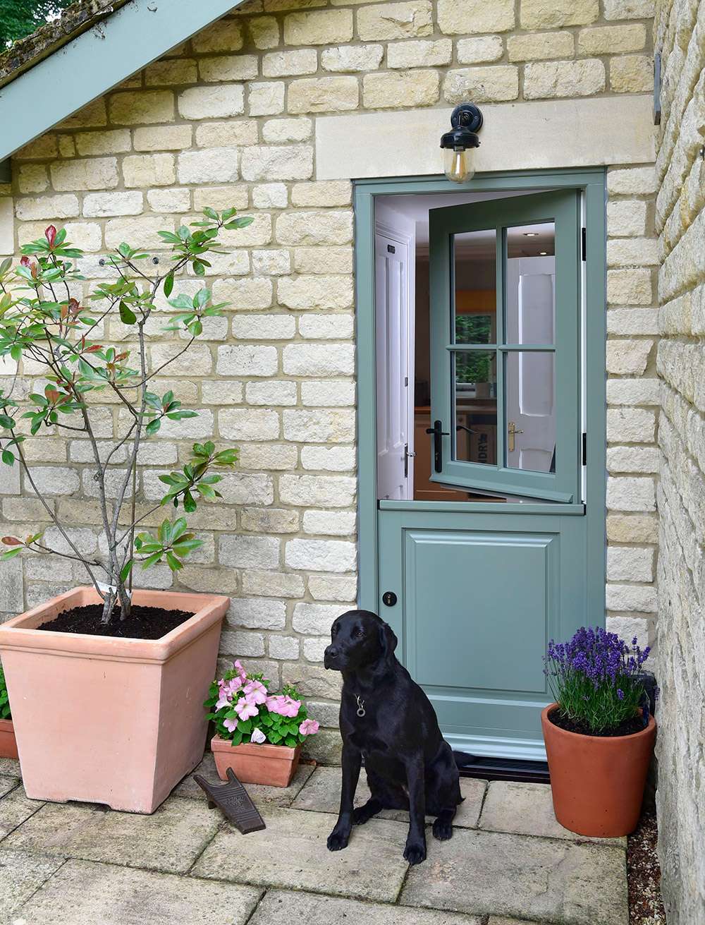 Beautiful timber stable door in farrow and ball colour match Wooden Main Door Design