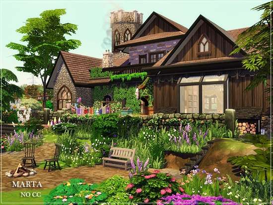 marta no cc 5e278e06d4135 Sims 4 Houses