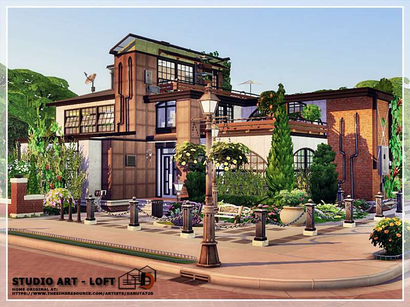 studio art loft 5d662f74e1384 Sims 4 Houses