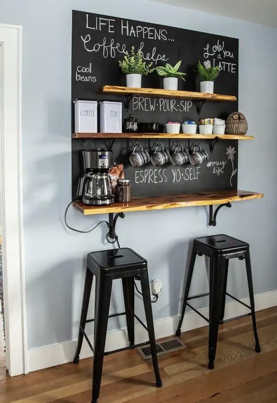 86c5a82915405f07ca65a85d61e833b7 coffee bar ideas