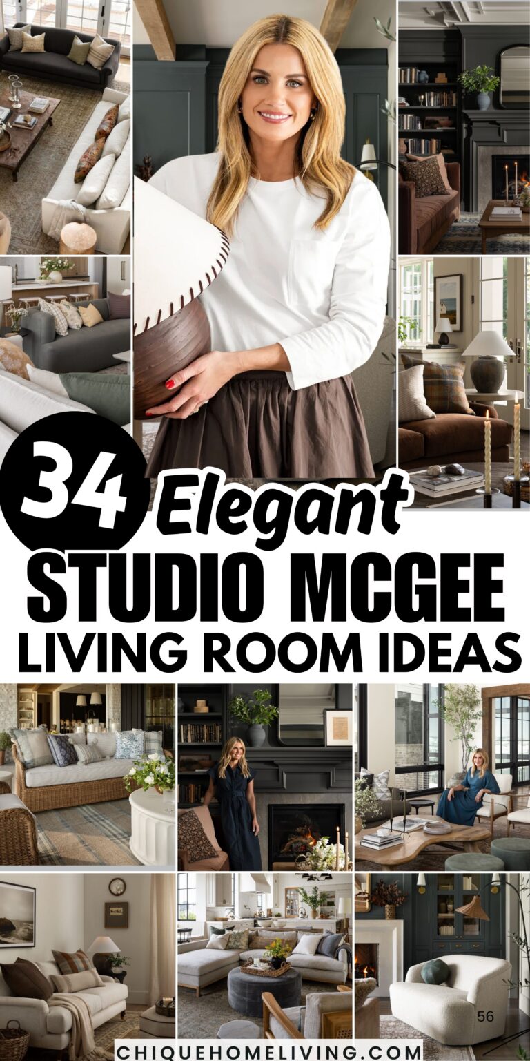 34 Elegant Studio McGee Living Room Design Ideas