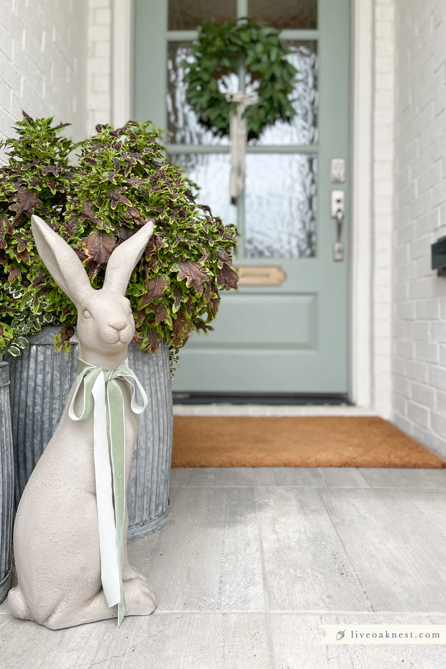 Front Porch Refresh Rabbit scaled 1 Spring Decor Ideas