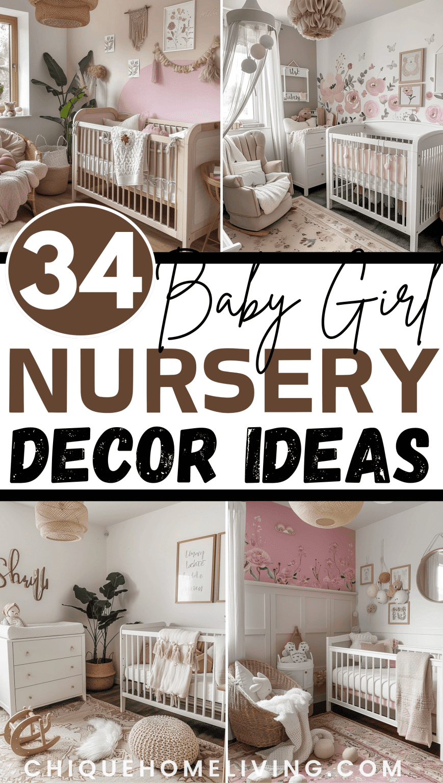 34 Insanely Cute Baby Girl Nursery Ideas