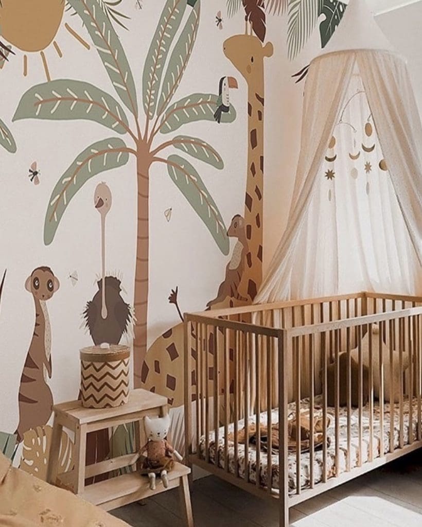 Mcm Decor Kids Room - Etsy - Minimalist Jungle Decor For Kids Room