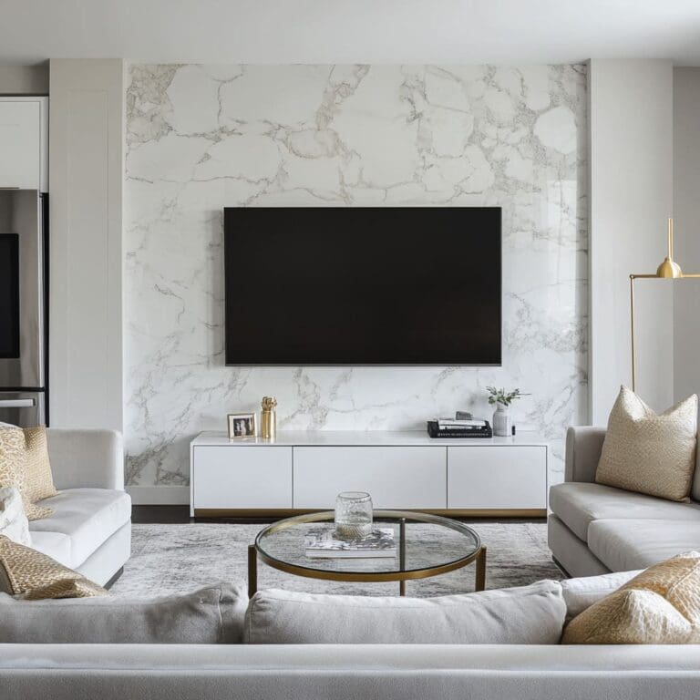 Marble Accent Wall TV: Elevate Your Living Space with Timeless Elegance