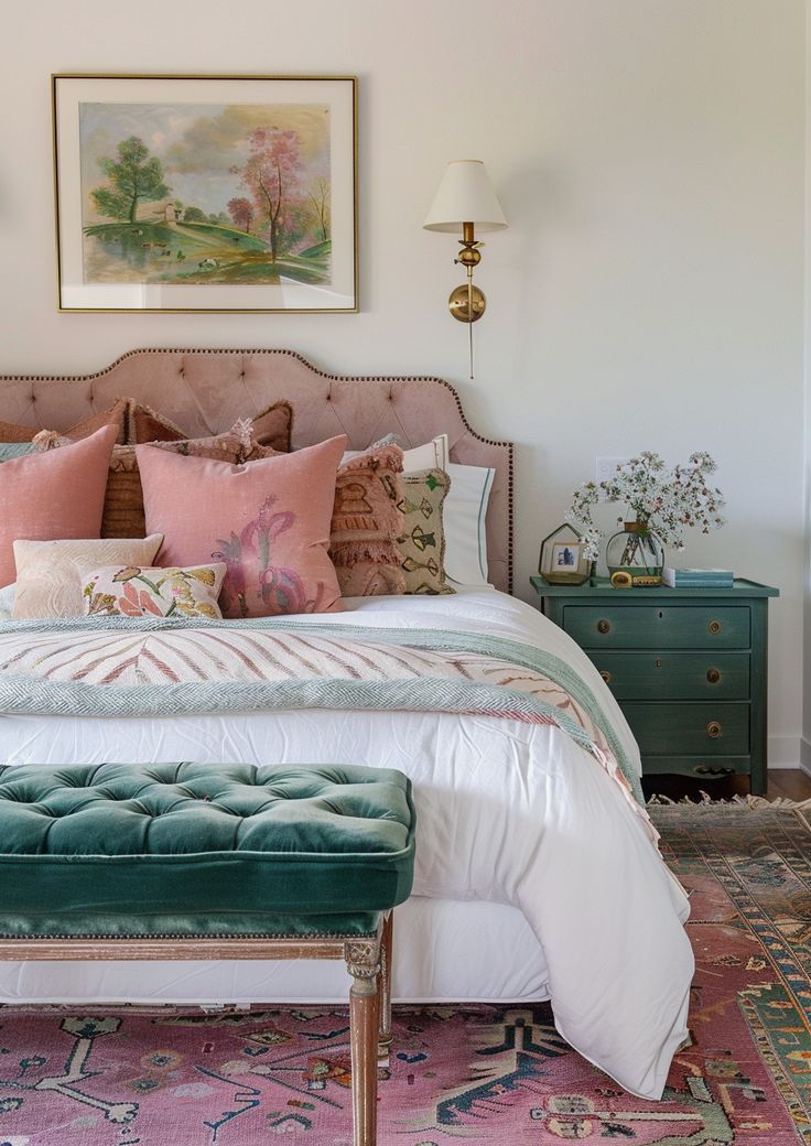 34 Stunning Pink and Green Bedroom Ideas 83 34 Stunning Pink and Green Bedroom Ideas 34 Stunning Green and Pink Bedroom Ideas Pink and Green Bedroom,sage green and pink bedroom