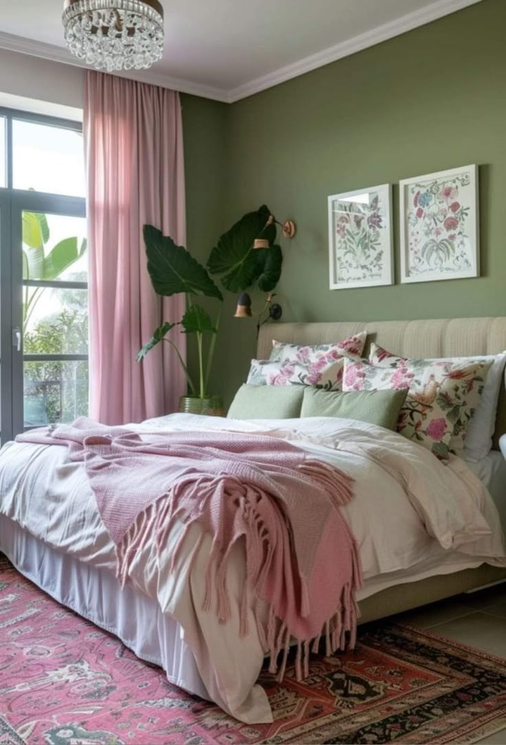 34 Stunning Pink and Green Bedroom Ideas 81 34 Stunning Pink and Green Bedroom Ideas unnamed file Pink and Green Bedroom,sage green and pink bedroom