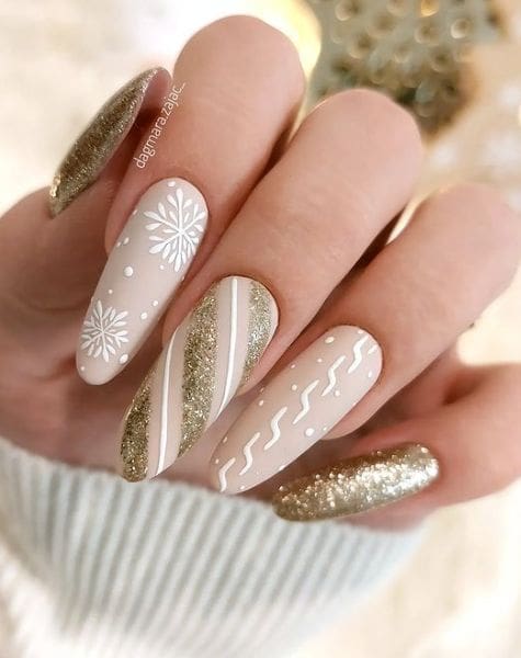 100 Christmas Nail Designs To Rock This Winter Blush Pearls 1 Winter Nail Ideas