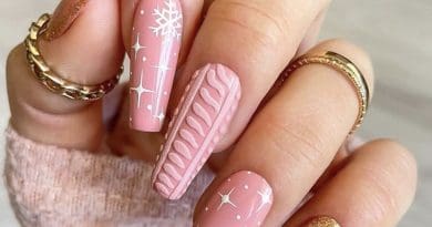 Pink Christmas Nail Ideas