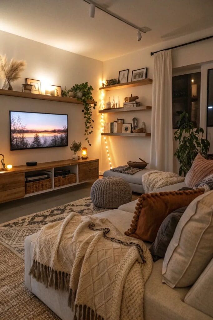 27 Cozy Apartment Living Room Decor Ideas You’ll Want to Try - Cozy Apartment Living Room Atmosphere