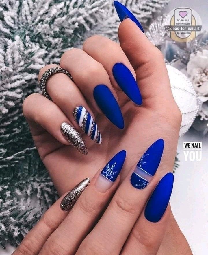 IMG 7708 Blue Christmas Nail Ideas