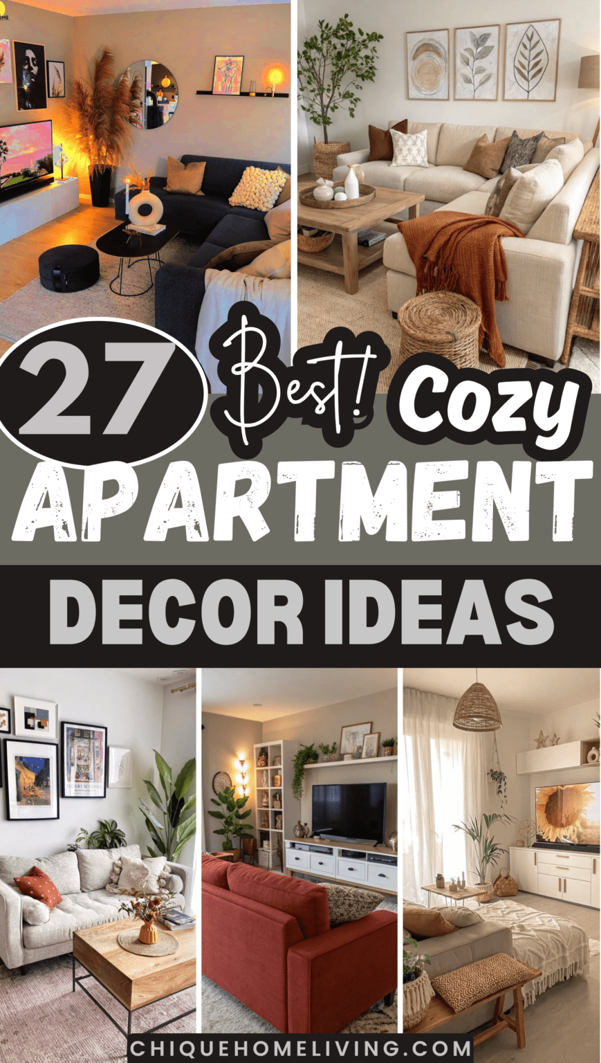 27 Cozy Apartment Living Room Decor Ideas You’ll Want to Try