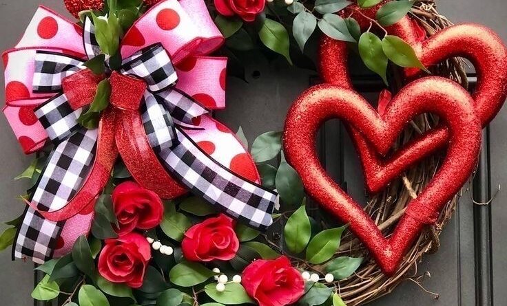 romantic Valentine's Day Front Door Decor Ideas