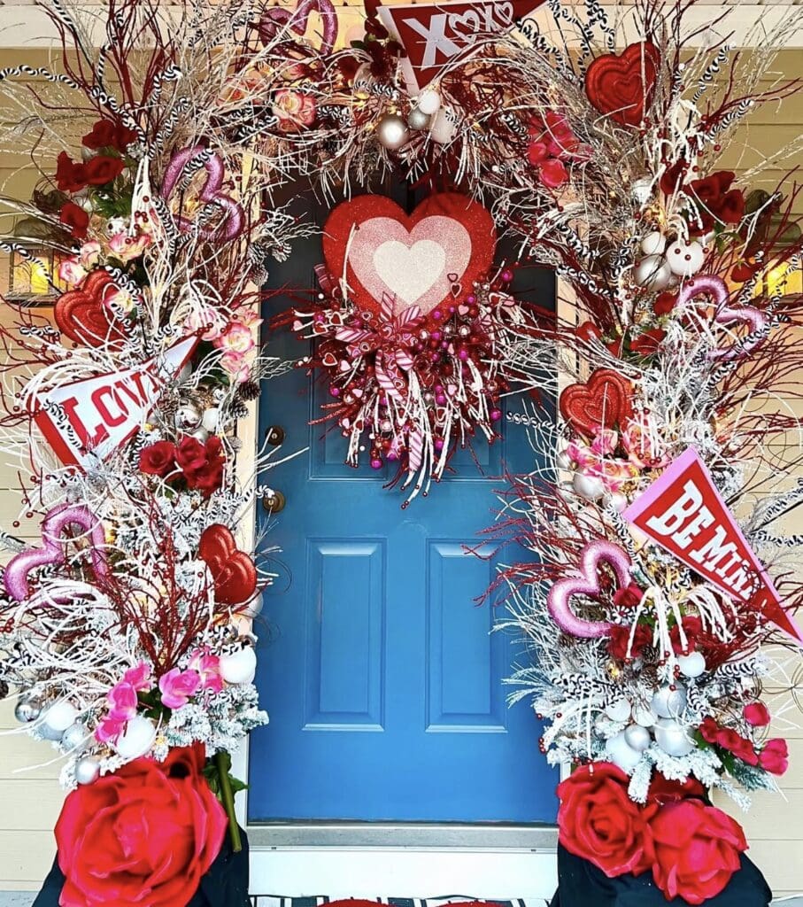 24 Romantic Valentine's Day Front Door Decor Ideas