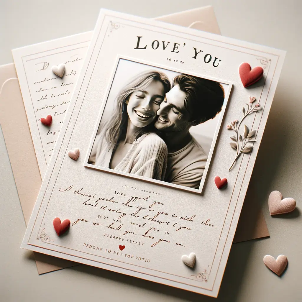 handmade love cards with couple photo DIY Valentine's Day Gift Ideas