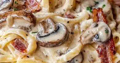 Creamy Bacon and Mushroom Pasta