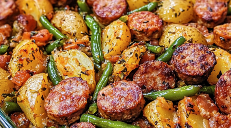 Sausage, Green Bean, and Potato Casserole