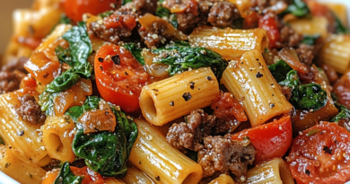 Tomato, Spinach & Beef Rigatoni