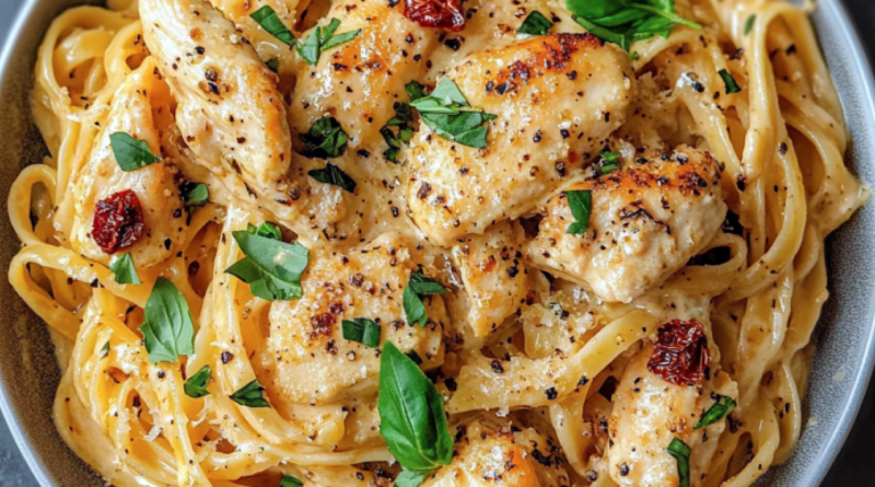 Creamy Tuscan Chicken Linguine Creamy Pasta Recipes