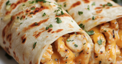 Cheesy Garlic Chicken Wraps