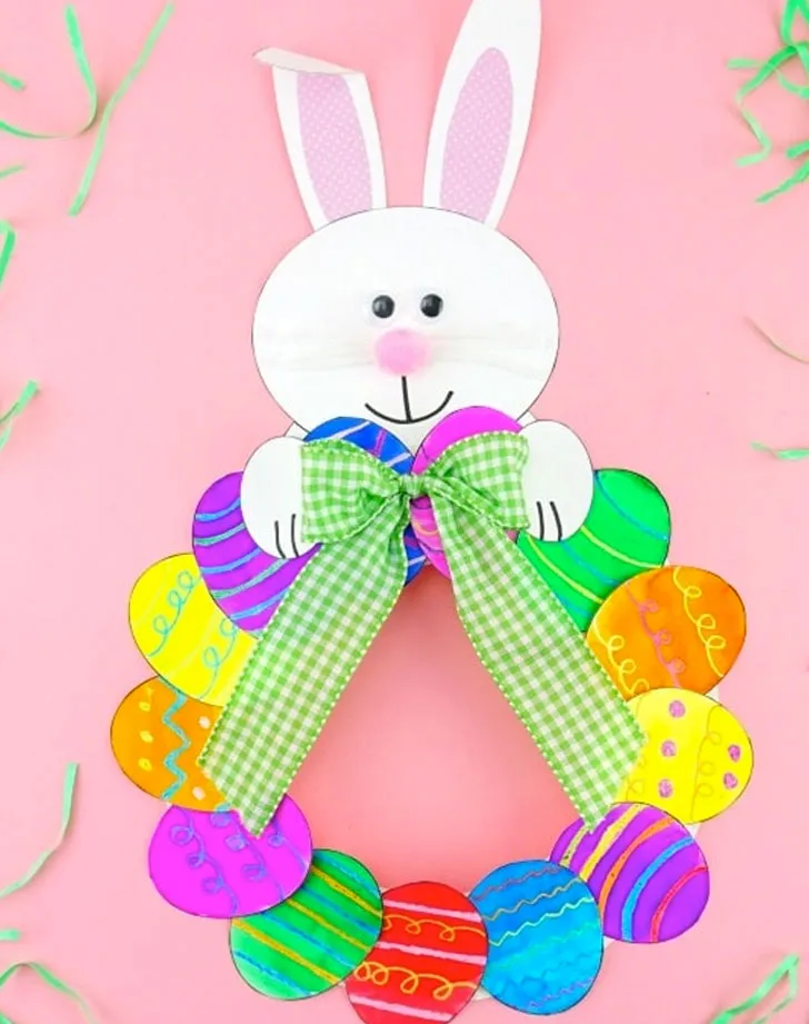 easter crafts for kids paper plate easter wreath Easter Crafts for Kids