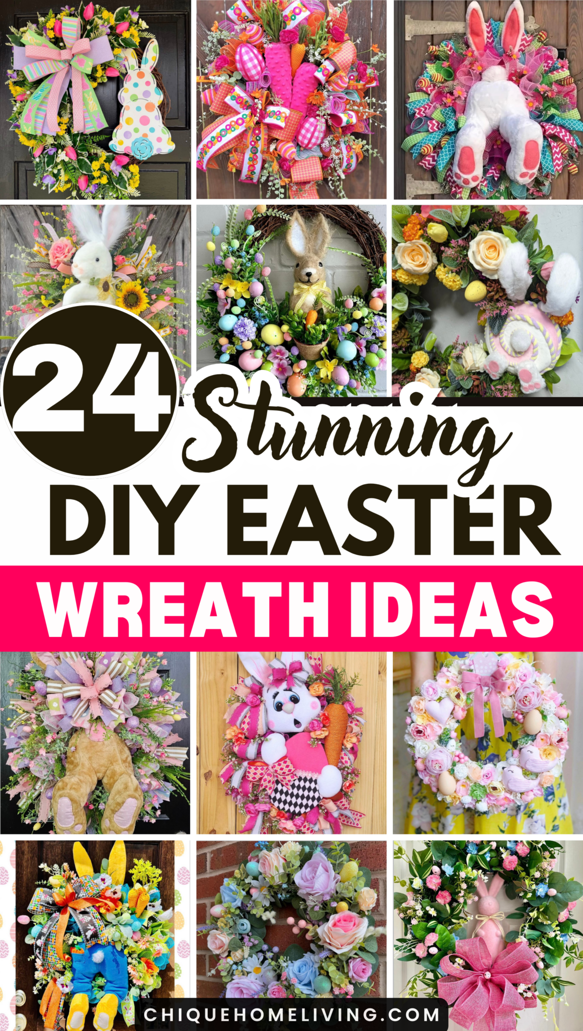 24 Insanely Cute DIY Easter Wreath Ideas You'll Love