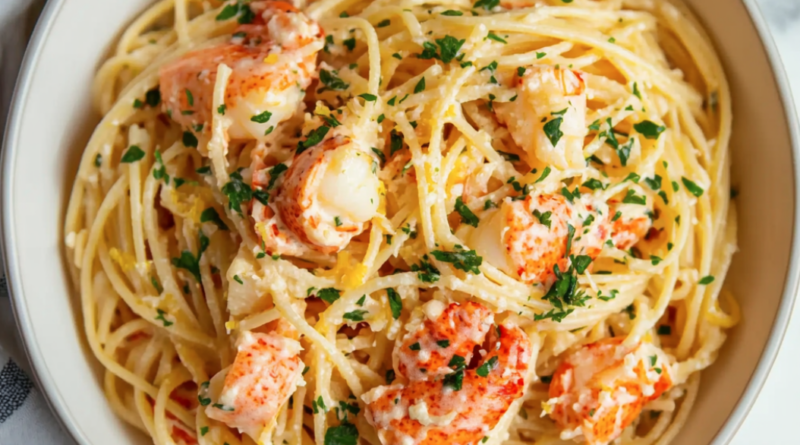 Garlic Butter Lobster Pasta